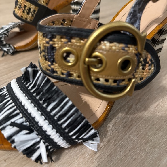 Coach Women's Black and Brown Sandals - Picture 4 of 6